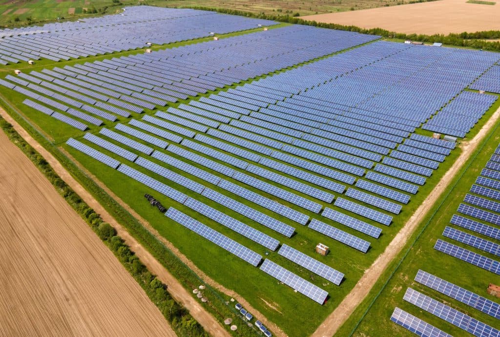 Solar park hero background